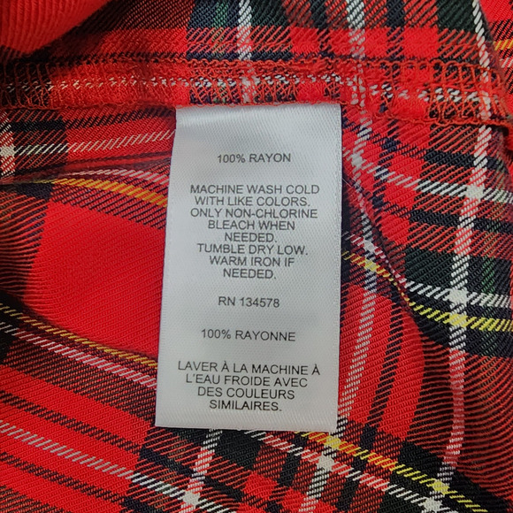 Vineyard Vines Shirt Men Red Plaid Button Up Sz 2XL - Picture 7 of 7